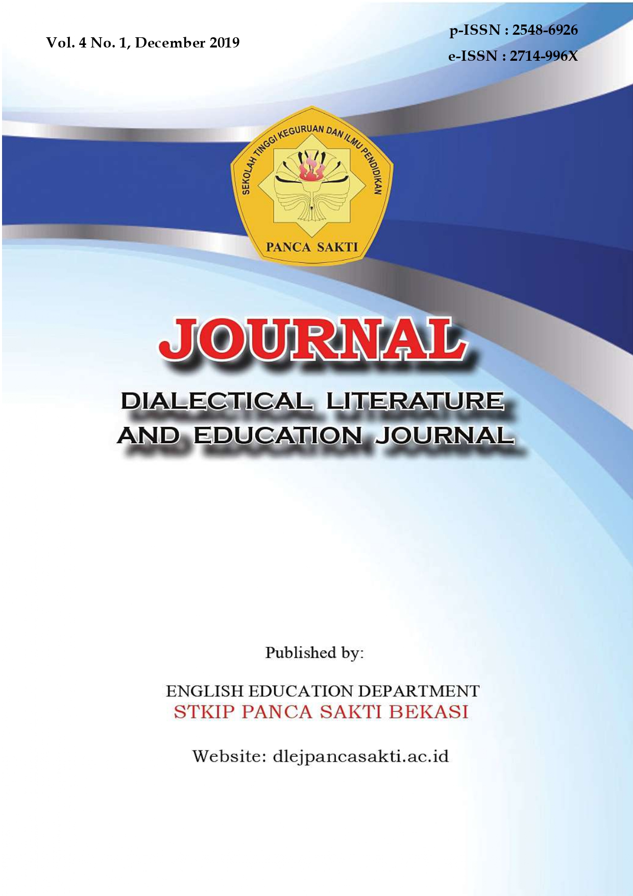 					View Vol. 4 No. 1 (2019): Dialectical Literature and Education Journal
				